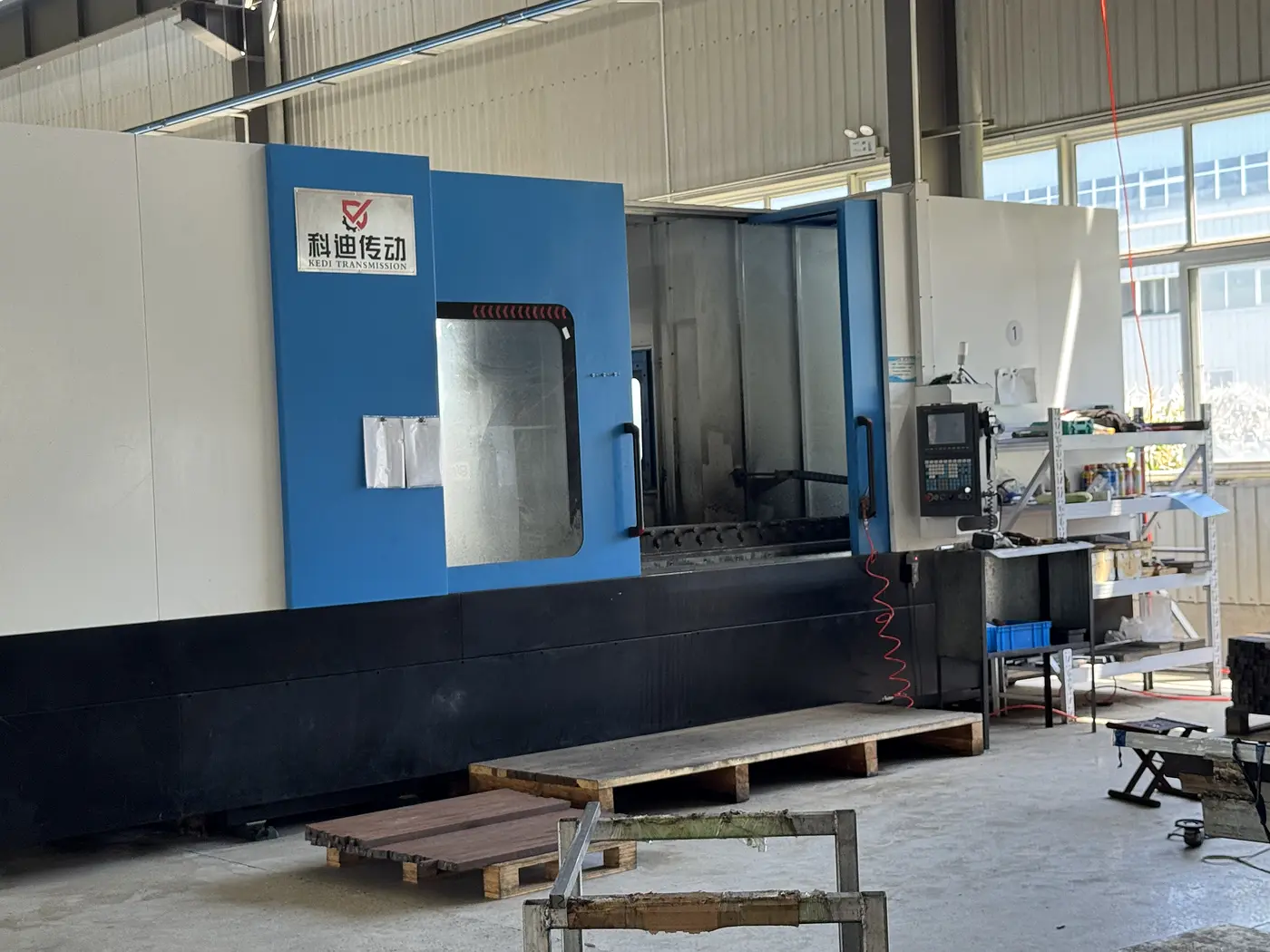 Machining centre installed on the production floor