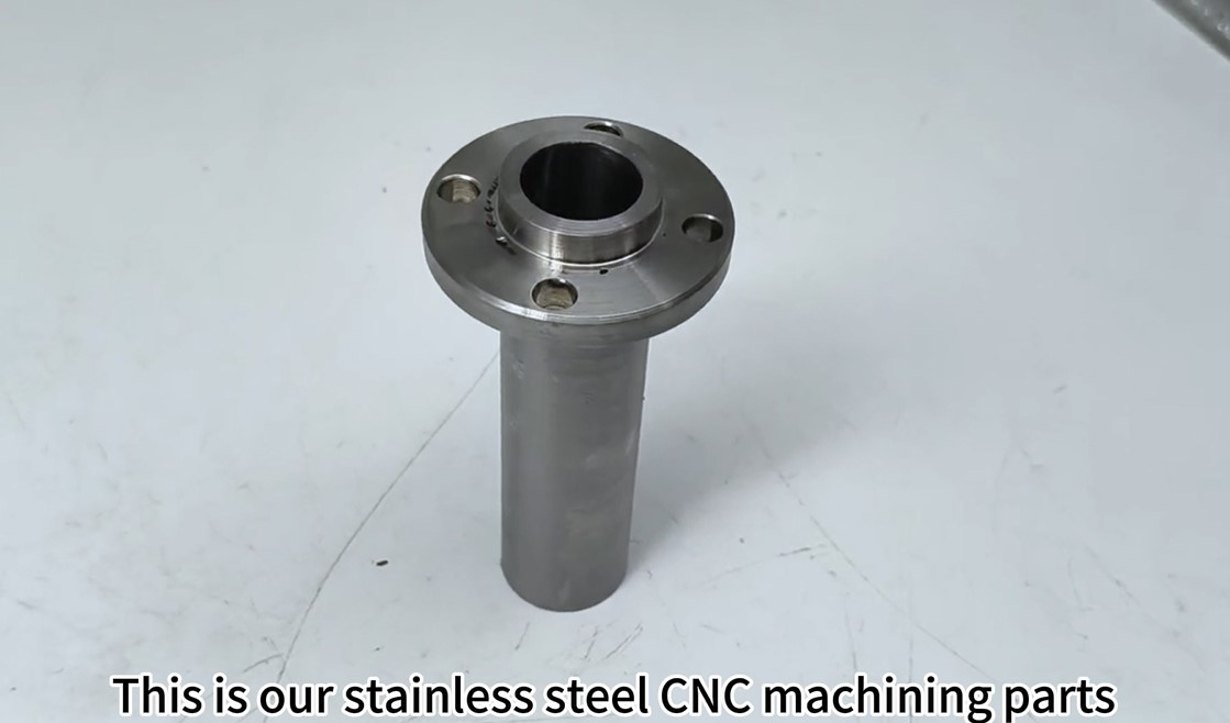 Custom stainless steel flanged shaft