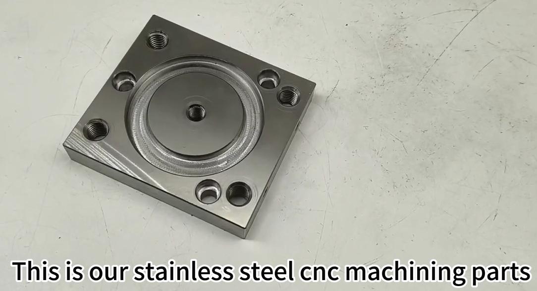 Custom CNC-machined stainless steel plate